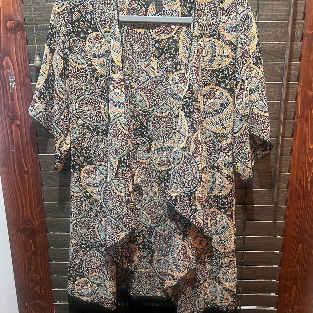 LuLaRoe Multicolor Paisley Kimono